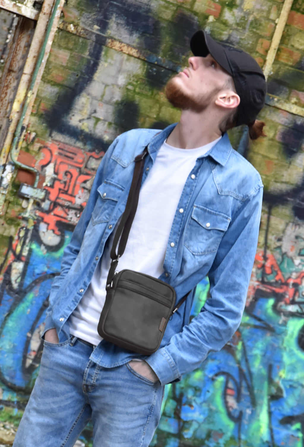 Leather Shoulder Bag (NAT7703)