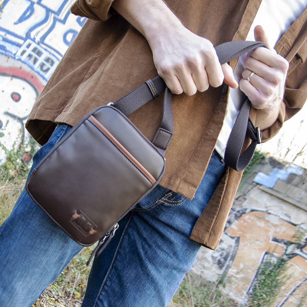 Leather satchel WELL3190